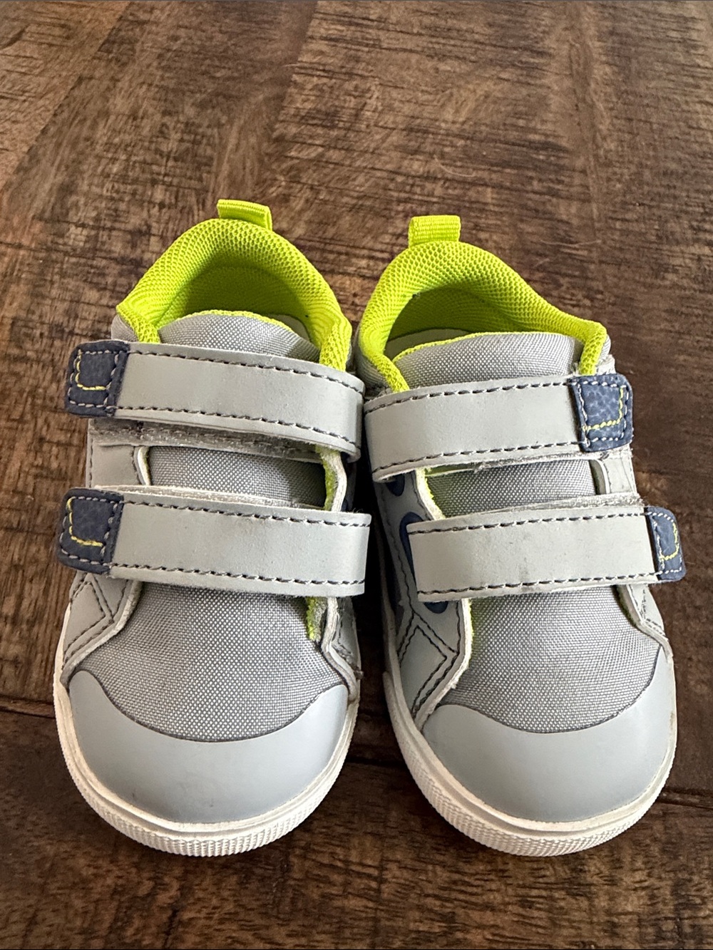See Kai Run Toddler Gray & Neon Green Sneakers